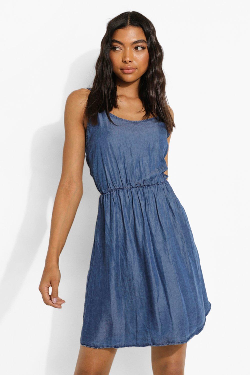 Denim best sale cami dress